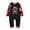 Black Baby, variant on Family Christmas Pajama Sets 2 Piece Xmas Sleepwear Long Sleeve Crew Neck Relaxed Fit Plaid Print Home Wear Lounge Set for Mother Women's Christmas Pajamas