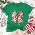 thumbnail image 7 of EchfiProm T shirts for Women Valentine Day Graphic Tee Valentine Short Sleeve Casual Cute Adults Shirts Bow Print, 7 of 7