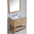 thumbnail image 2 of Design Element London 36" Single Sink Bathroom Vanity Set in Honey Oak with Carrara Marble Top, 2 of 5