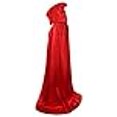 thumbnail image 3 of VGLOOK Cape de Noël Unisexe à Capuche Costumes de Fête Rouge, 3 of 4
