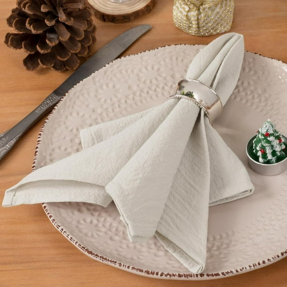 Socomi Linen Napkins Olive Green Easter Spring Cloth Napkins Bulk Washable Cotton Set of 6 17"x17" for Wedding Party Bridal Baby Shower Birthday Table Decorations