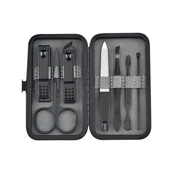 ONLYEOR Nail Clippers Set Fingernail and Toenail Clipper Cutters for Men and Women, Nail Clippers and Beauty Tool Portable Set Manicure Set 7 in 1, for Home, Gift Giving, Salon (A)