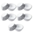 thumbnail image 2 of 100 Pieces Cupcake Paper Liners Mini Non-Stick Home Kitchen Muffin Baking Molds DIY Pastry Chocolate Home Kitchen Bakeware, Silver, 2 of 7