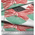 thumbnail image 2 of Soimoi Red Rayon Fabric Circle & Bulb Home Decor Print Fabric by the Yard 42 Inch Wide, 2 of 3