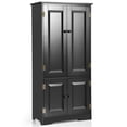 thumbnail image 1 of Pemberly Row Armoire de Rangement d'Appoint pour Plancher avec Tablettes Ajustables Noir, 1 of 7