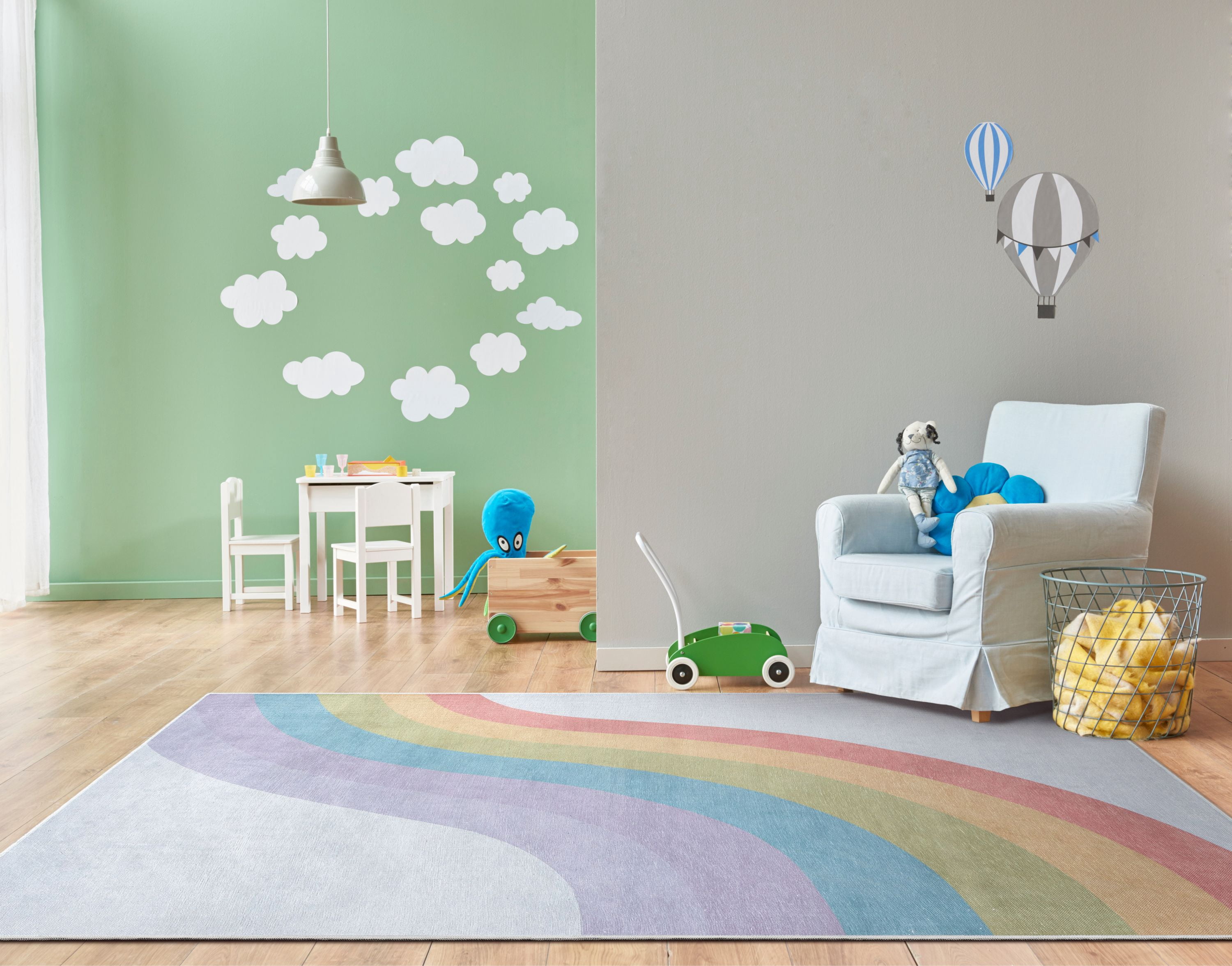 Well Woven Kids Rugs Rainbow Kids Geometric Pattern Multi Color Flat Pile Easy to Clean 7'7" x 9'10" Area Rug for Living Room Dining Room Bedroom and Kitchen