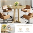 thumbnail image 4 of Tribesigns 31.5" Small Round Conference Table for 2-4 People, Wooden Office Meeting Table with Unique Pedestal, Natural Wood Color, 4 of 5
