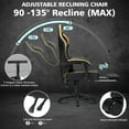 thumbnail image 3 of Hoffree Gaming Chair with Massage and Footrest Big and Tall Gamer Chair with Headrest and Lumbar Support PU Computer Game Chair for Adults Office Gaming, 440lbs, 3 of 10