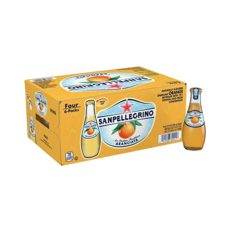 Sanpellegrino Orange Sparkling Fruit Beverage, 6.75 fl oz. Glass Bottles (24