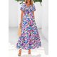 thumbnail image 3 of Vestido Maxi Boho Floral con Escote en V y Fruncido PRETTYGARDEN XXL, 3 of 7
