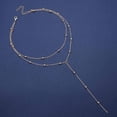 thumbnail image 5 of Boho Layered Bead Y Lariat Necklace Gold Bead Y Necklace Y Shaped Necklace Satellite Chain Y Drop Necklace Long Chain Necklace Jewelry for Women, 5 of 7