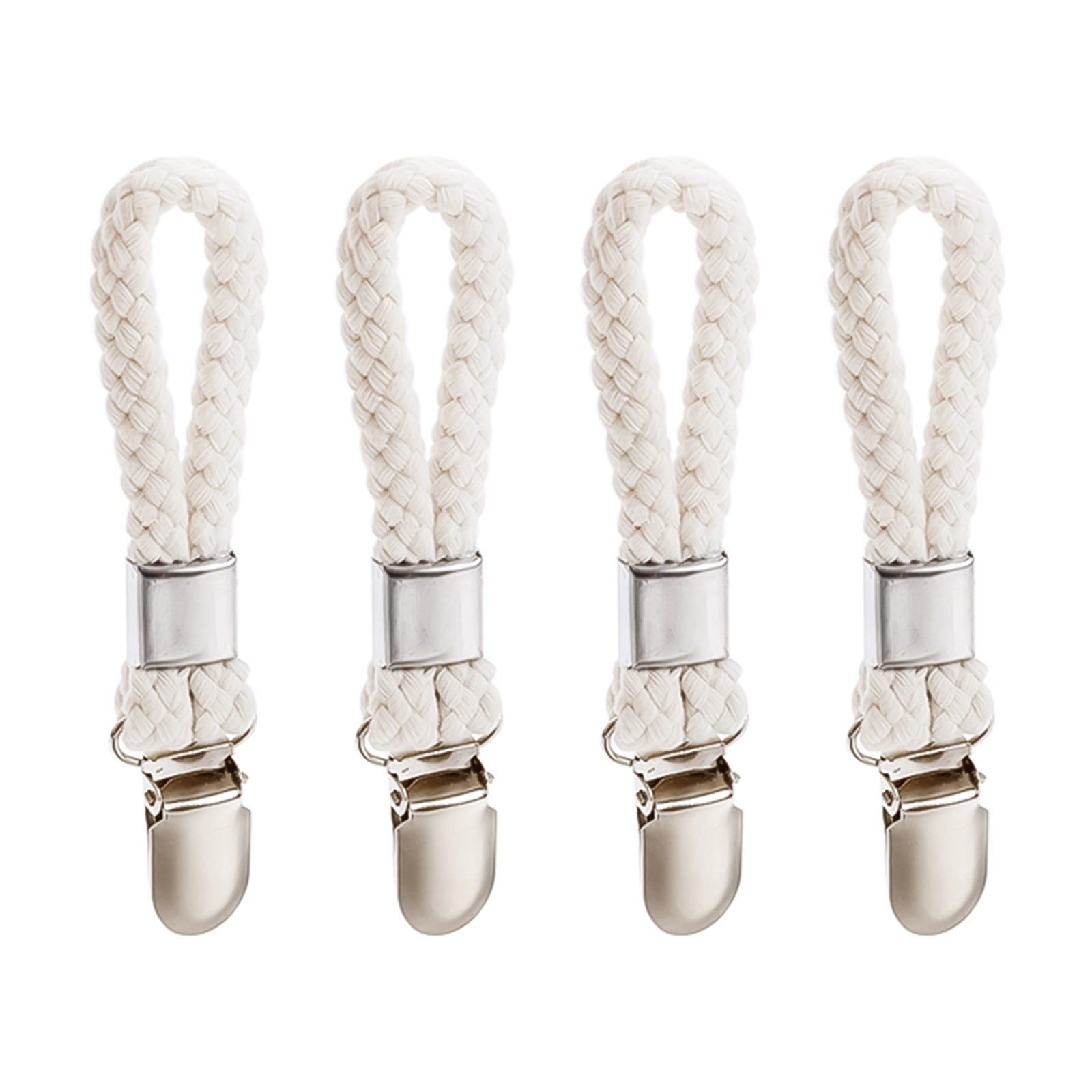 4Pcs Hanging Tea Towels Clip, Metal Kitchen Towels Clips with Hanging Loop Cloth Hook Clip