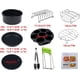 thumbnail image 2 of Accesorios para freidora de aire Juego de 10 piezas de 7 pulgadas para freidora de aire 5,2 5,8 cuartos, con revestimiento antiadherente, lavable a máquina 19,8 cm, negro, 2 of 5