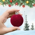 thumbnail image 6 of 16 Pcs Velvet Christmas Balls Flocked Christmas Tree Ball Ornaments Plastic Balls Xmas Decorative Hanging Ornaments Christmas Tree Decoration 2.4 Inch, 6 of 7
