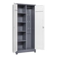 thumbnail image 6 of Metal Storage Cabinet, Metal File Cabinets With 4 Adjustable Shelves, Lockable Doors, Large Storage Cabinet For Kitchen Garage Home Office, 6 of 9