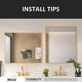 thumbnail image 5 of Niveal Aura 24in Wx30in H Rectangular Framed Wall Bathroom Vanity Mirror in Brushed Gold, 5 of 9