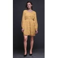 thumbnail image 6 of Bimba Orange Ombre Tie-Dye Button Down Midi Shift Dress Women Shirt Summer Causal Tunic-X-small, 6 of 7