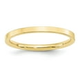 thumbnail image 1 of Solid 10k Yellow Gold 2mm Flat Comfort Fit Men's Plain Classic Wedding Band Ring Size 12.5, 1 of 4