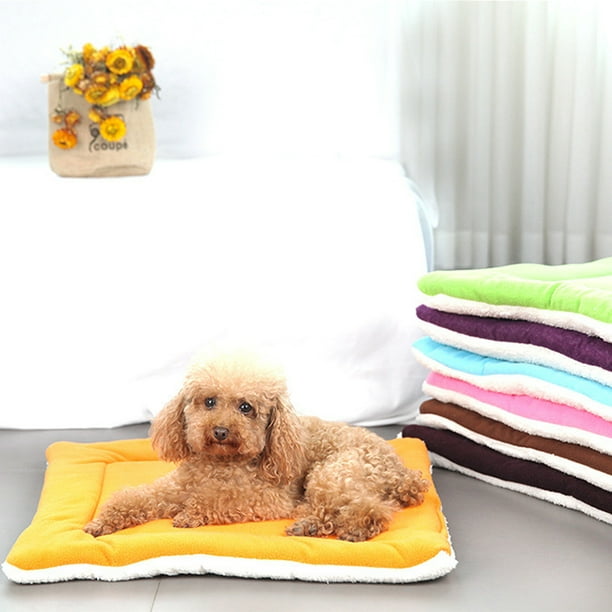 Yirtree Ultra Soft Pet Bed Mat Reversible Fleece Dog Crate Kennel Pad Machine Washable Pet Bed