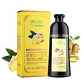 thumbnail image 1 of MOKERU GINGER BLACK Champú de color para tinte de cabello con aceite profesional 500 ML: Champú de color de cabello instantáneo de acción rápida y larga duración para cabello gris Champú de tinte mági, 1 of 5