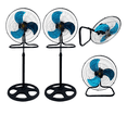 thumbnail image 1 of 2pzs De Ventilador De Pedestal 18 Pulgadas 3 En 1 Piso Pared 45.72 Cm 50 Hz/60 Hz Xtellar Negro Azul Metal 3, 1 of 3