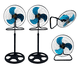 thumbnail image 1 of 2pzs De Ventilador De Pedestal 18 Pulgadas 3 En 1 Piso Pared 45.72 Cm 50 Hz/60 Hz Xtellar Negro Azul Metal 3, 1 of 3
