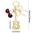 thumbnail image 2 of YYKihy Bubble Initial Keychain With Bow & Cherry Gold Letter Bag Charms For Women Cute Purse Handbag Accessories, 2 of 4