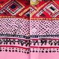 thumbnail image 6 of GUZOM Mens Boho Shirt Short Sleeve Button Down, Pink Feather Ethnic Print, Relaxed Fit Casual & Vacation Beach Shirt, Stretch Fabric,Size M, 6 of 7
