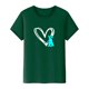 thumbnail image 4 of Mujeres Manga Corta de Verano Tops Pascua Impresa Cuello Redondo, Blusa de Moda Casual para la Primavera, 4 of 5