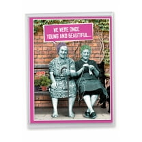 NobleWorks Jumbo Funny Birthday Greeting Card 8.5 x 11 Inch with Envelope (1 Pack) Oversize Jumbo Bday Young and Beautiful J3635BDG