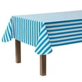 thumbnail image 3 of Mainstays Summer Fun Tablecloth, Indoor & Outdoor Table Decoration 60" x 84" - Blue Striped, 3 of 8