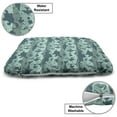 thumbnail image 3 of Underwater Pet Bed, Sea Waves Background with Sea Life Theme Creatures, Chew Resistant Pad for Dogs and Cats Cushion with Removable Cover, 24" x 39", Sage Green Slate Blue, by Ambesonne, 3 of 4