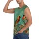 thumbnail image 3 of Fotbe Retro Birds Men's Camiseta sin Mangas Estampada para Hombres, Playera Casual para Gimnasio, Entrenamiento, Playa-Small, 3 of 7