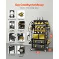 thumbnail image 3 of VEVOR 5-tier Tool Organizer Cart with Charging Station Garage Cart on Wheels, 3 of 9