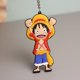 thumbnail image 2 of LLavero de Anime de una pieza, accesorios de goma, dibujos animados Kawaii, Luffy, Zoro, figuras, dijes, juguetes para niños, llaveros bonitos, 2 of 5