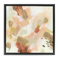 Stupell Industries Pale Abstract with Speckles Abstract Painting Black Floater Framed Canvas Art Print Wall Art, 18 x 18