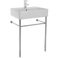 thumbnail image 2 of Nameeks 8031/R-60-Con-One Hole Scarabeo 23-3/5" Ceramic Bathroom Sink For Console, 2 of 2
