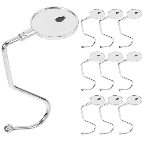 10 ganchos para bolsos, colgadores de mesa, soportes para bolsos, ganchos de mesa para escritorio