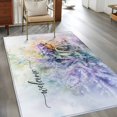 thumbnail image 3 of Purple Spring Lavender Area Rug 4x6 Washable Rug Non Slip Flowers Pastoral Farm Large Area Rug Indoor Floor Carpet for Entryway Bedroom Kitchen Living Room Home Office Dining Room Nursery, 3 of 8