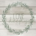 thumbnail image 2 of Kimberly, Allen 20x20 White Modern Wood Framed Museum Art Print Titled - Love Deeply Wreath, 2 of 4