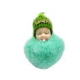 thumbnail image 1 of Minnieouse LLavero colgante de muñeco de peluche, llavero artesanal decorativo, mochila, bolso, llavero, bonito soporte artesanal para bolas de Ropa, zapatos y accesorios Miscelánea verde menta, 1 of 6