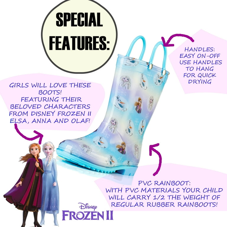 Disney Frozen 2 Girls Anna Elsa and Olaf Pink PVC Waterproof
