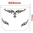 thumbnail image 2 of KAIYANG Adhesivo para capó de coche, calcomanía de rayas deportivas de carreras de PVC, vinilo universal, gráficos de llamas, tira para carrocería lateral de coche, adhesivo decorativo autoadhesivo, a, 2 of 5