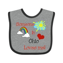 Inktastic Someone in Ohio Loves Me Boys or Girls Baby Bib