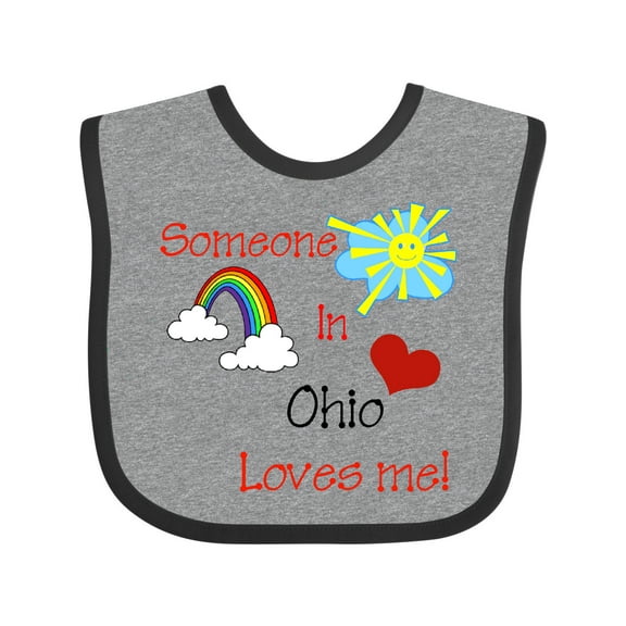 Inktastic Someone in Ohio Loves Me Boys or Girls Baby Bib