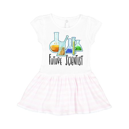 

Inktastic Future Scientist with Beakers Test Tubes and Formulas Gift Toddler Girl Dress