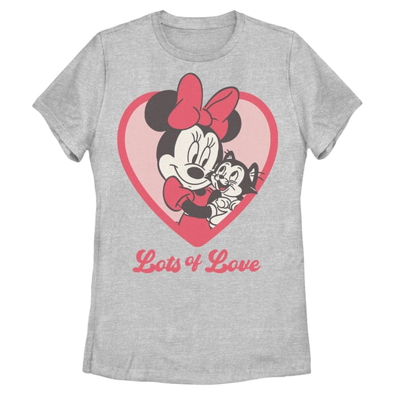 Womens Minnie Mouse Figaro Lots of Love T Shirt