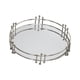 thumbnail image 4 of Bandeja de joyas decorativas Organizador de baratijas de bandeja Medilla de mesa de espejo de pared redonda para la mesa para artículos de tocador Plata, 4 of 8