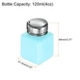 thumbnail image 2 of 5pcs Solvent Alcohol Dispenser 120ml(4oz) Nail Polish Remover Push Down Liquid Dispenser Pump Bottle with Stainless Steel Press Head for Acetone Cleanser Polish Remover, Pink, 2 of 6