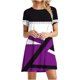 thumbnail image 1 of Vestido de Manga Corta para las Mujeres Casual Impreso Cuello Redondo, Vestido de las Señoras para la Primavera Y el Verano de Uso Diario, 1 of 9
